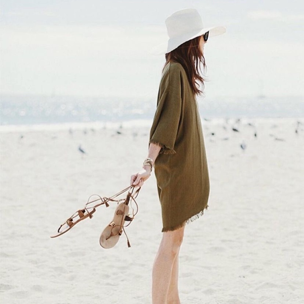 Doen Roman Dress in Lichen